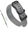 MZBUTIQ 24mm Grau Strap Uhrenarmband Ersatz Extra Lang Herren Matte Schwarze Schnalle 3 Ringe