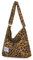 Covelin Damen Retro Große Größe Canvas Schultertasche Hobo Crossbody Handtasche Casual Tote, braun (leopardenmuster), Medium