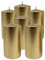 Hyoola Metallic Stumpenkerzen - Kerzen Gold 6er-Pack - Stumpenkerzen Gold - Dekorative Stumpenkerzen Groß Hergestellt in EU - Kerzen Lange Brenndauer - 7 cm x 13 cm