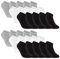 10 | 20 | 30 Paar Sneaker Socken Herren Damen Schwarz Weiß Grau Baumwolle 16900 (10x Schwarz + 10x Weiß + 10x Grau 43-46)
