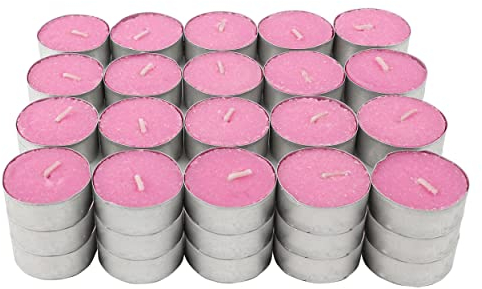 60 Bougies Chauffe-plat Couleur Fuchsia Parfumées - Explosion de Fleurs