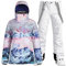 Damen Skianzug Schneeanzug Wasserdicht Winddicht Damen Skijacke und Hose Snowboardjacken Mäntel, 920 - Weiß, X-Small
