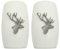 Stag Head China Salt and Pepper Shakers Cruet Set Modern White CSP 347