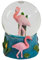Ravensden Boule à Eau/Boule à Neige en résine Flamingo Bleu Turquoise, Vert, Rose 8 cm