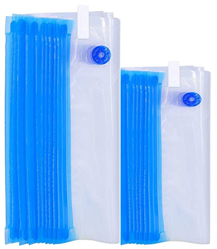 Wiederverwendbare Vakuumbeutel für Lebensmittel und Snacks, Mahlzeitenvorbereitung und Sous Vide, BPA-freie Vakuumbeutel, 20 Stück mit 2 Größen, 20.3x20.3x25.4 cm 27.9 10 cmxtransparent