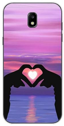 KARTXITAI Hülle Kompatibel mit Samsung Galaxy J5 2017, Stoßfeste Schutzhülle mit Weiche Silikon Bumper Case Handyhülle Anti-Kratzt Transparent Rückseite - Himmel,Sonnenuntergang,Liebhaber