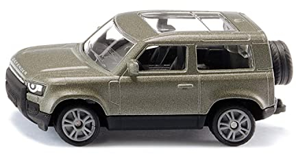 siku 1549, Land Rover Defender 90 P400 AWD, Auto Giocattolo, Metallo e Plastica, Verde, Vernice Metallizzata, Ruote in Gomma, Gancio di Traino