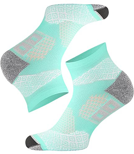 TODO RUNNING RAID - Quarter Laufsocken Herren, Damen. Atmungsaktiv Joggen Socken Technisch, Anti-Blasen. Bunte Sport-Socken | Marathon | Trail | Laufen | Running (39-42, Minze)