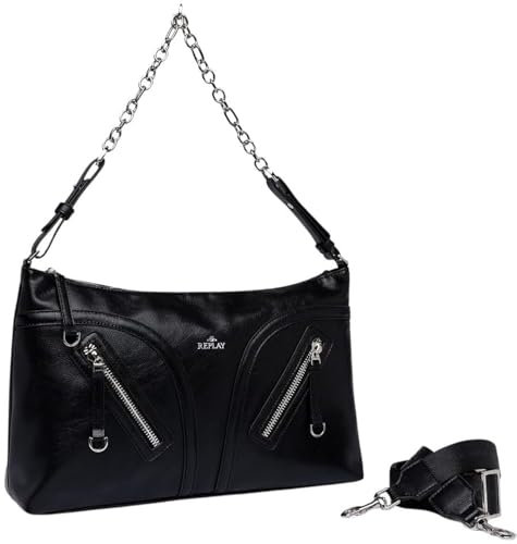 Replay Damen Handtasche Klein, Schwarz (Black 0098), Onesize
