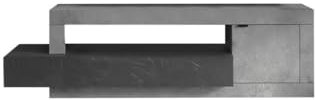 Meublorama Mobile Porta TV 1 Anta 1 cassetto Collezione DOMI. Colori Effetto Cemento e Grigio Antracite, Ideale per Un Soggiorno Design.