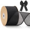 jijAcraft 6cm Juteband mit Draht Schwarz: Breit Geschenkband für Schleifen 10M Schleifenband zum Basteln Jute Dekoband für Trauer, Halloween