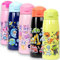 Fringoo Kinderwasserflasche mit Strohhalm, 350 ml, Edelstahlflasche, doppelwandig isoliert, 100% auslaufsicher und abschließbar, Tragegriff, 12-Stunden-Temperaturkontrolle, grüner Dino-Ninja