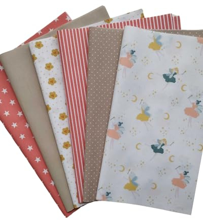 Stoffpaket Patchwork Baumwollstoffe 12 x (25x35cm) Feenzauber