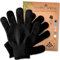Temple Spring Peelinghandschuh, Peeling Körper Duschschwamm, Waschhandschuh Körper Sauna Zubehör, Peeling Handschuh, Duschhandschuh Badezubehör für Ingrown Hair, Luffa Handschuh – Schwarz XL