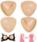 Vibbang 2Pairs Double-Sided Sticky Push-Up Bra, Self Adhesive Boob Pads Bra, Waterproof Silicone Push Up Bra Inserts, Snowy Care Bra Inserts, for Women Girls Bras Any Cup Cover (M)