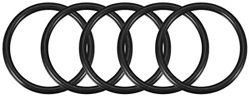 TOP-VIGOR 5Pcs Nitrile Rubber O-Rings, 50mm OD 46mm ID 2mm Width Metric Sealing Gasket, Rubber Washers O Rings Spacers for Faucet Plumbing Automotive Repair, Black