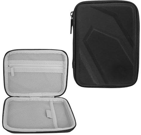 Wolfteeth External Hard Drive Portable Carrying Case, Hard Shell Electronic Accessories Organizer Bag,Travel Carrying Case for Power Bank,Chargers,Digital Voice Recorders(Empty Case Only) Black 132601