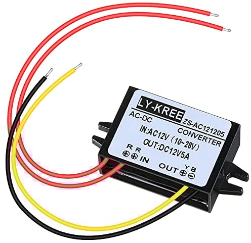Convertitore di Alimentazione AC-DC AC 12V (10-28V) a DC 12V Convertitore Tensione Ridotto, Buck Impermeabile Regolatore Modulo per Schermo Auto Pompa Acqua Motor, 5A