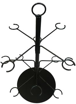 Thompson Cooper Ltd - Cocktail Tree Black Glass Display for 12 Glasses Gin Tree Party Serving Stand