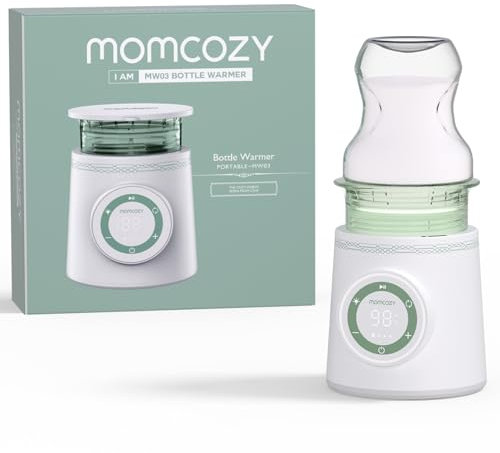 Momcozy Calentador de biberones portátil para viajes, calentador de biberones de viaje doble a prueba de fugas con calentamiento rápido, material de seguridad, calentador de biberones para Dr. Brown,