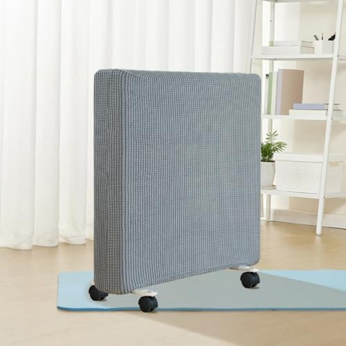 Cubierta para calentador de radiador, cubierta antipolvo portátil para calentador portátil, cubierta antipolvo de tela elástica para el hogar para calentador (gris claro L)