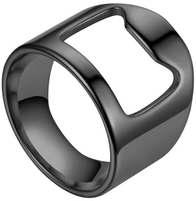 Generic - Anneau décapsuleur en acier titane - Décapsuleur de bière portable - Bague de barman élégante - Bière créative et portable
