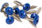 100x MEISTERLING® Fassadenschrauben INOX V4A 5,5 x 35 mm – Flachkopf Torx T20 + 1 Bit – Enzianblau