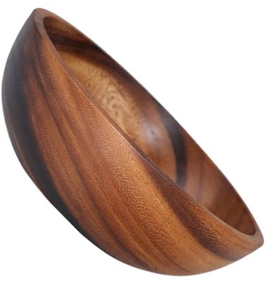 OFFSCH 1 Pc Bol en Bois Bol de Fruits pour comptoir de Cuisine Panier en Osier Fil Grand saladier avec Couvercle ustensile de Cuisine Assiette Salade Vaisselle en Bois Bol de Nourriture