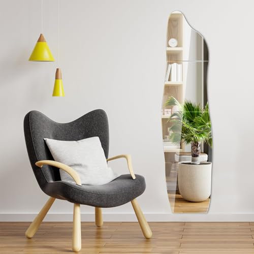 Dokeno Specchio da Parete Senza Cornice 30X30cm,4 Pcs Acrilico Specchi per Tutta la Lunghezza del Corpo Specchio Adesivo,Flessibile Specchi Adesivi Lungo Specchi Decorativi per Soggiorno Bagno (4, A)