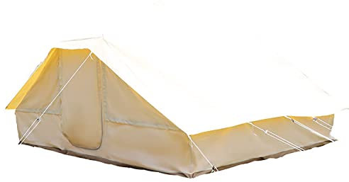 Bell Tent Yurt Tent 320G Cotton Canvas Double Door Pyramid Tent,Family Luxury Camping Tent Adult Camping Indian Dome Pyramid Tent, for 2/4/6/8 People