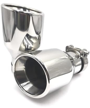 Auspuffrohr 1 Stück 304 Edelstahl Universal Auto Auspuffspitze Auspuffanlage Endrohr Auspuffblende(IN 73MM-Out 101MM)