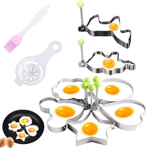 9 Spiegeleiformen, Modische Und Exquisite Pfannkuchenformen, Einzigartig Gestaltete Spiegeleiformen F ü R Die Pfanne, Geeignet Zum Braten Verschiedener Formen Von Spiegeleiern