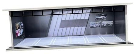 Sharplace 1/64 Modellauto-Vitrine Auto-Garage-Vitrine, Fahrzeugmodell-Koffer, Simulationsparkplatz für Sportwagen-Modellsammler, Style B