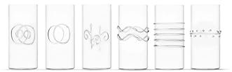 Ichendorf Milano - Juego de 6 vasos largos, colección Decò, 40 cl, vidrio borosilicato, hecho a mano