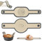 Minfuerang 2 Pièce Tapis à Pain en Silicone Set,Élingues a Pain Avec Longues Poignées pour Pain,Gâteaux,Biscuits,Pizzas (Beige)