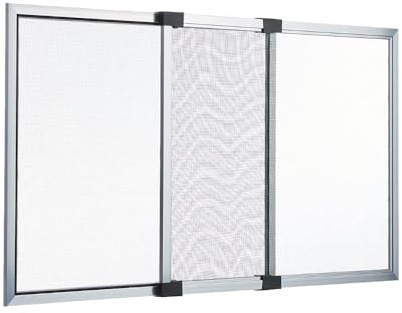 A.M.C. Zanzariera estensibile telaio in alluminio Tapparella Finestra Balcone Porta (GRIGIO, 50X70)