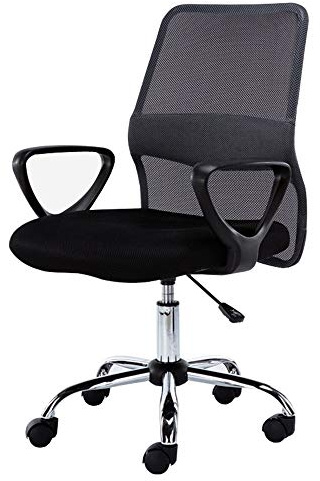 KWMAEEUID Sessel Home-Office Schreibtischstuhl Loungesessel Atmungsaktives Netz Feste Armlehne Einfache Handhabung Traglast 150kg