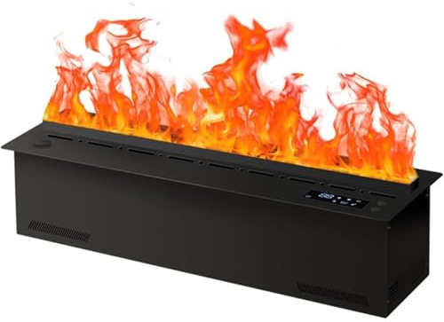 JFBLSD Cheminée à Vapeur d'eau Cheminée électrique encastrée, cheminée décorative moderne avec flamme réaliste,pour l'atmosphère de la maison, non chauffant(150CM/59IN)