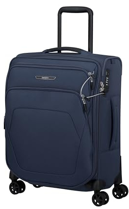 Samsonite Spark SNG Eco - Carry-On Suitcase 55 x 40 x 23 cm - Softside Cabin Trolley for EasyJet & Most Airlines, Expandable, 48/55L - Blue (Midnight Blue)