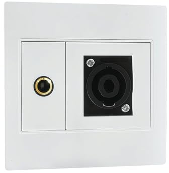Montesy XLR/Speakon 6.35mm Wall Plate Socket Panel XLR/Speakon and 6.35mm Socket for Flexible Device Integration 86mm Size Speakers