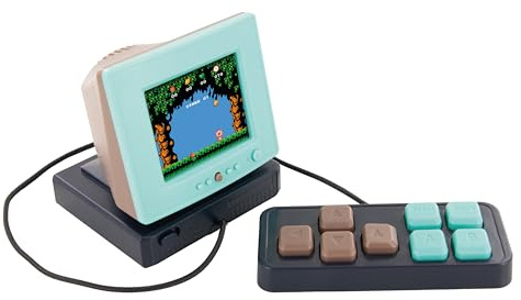 MISTER GADGET - MG3707 - Mini Console de Jeux Arcade 240 Jeux Rétro - Ordinateur Compact avec Écran et Manette - Idéal pour Amateurs de Jeux Vintage - Design Nostalgique - Multicolore - Standard