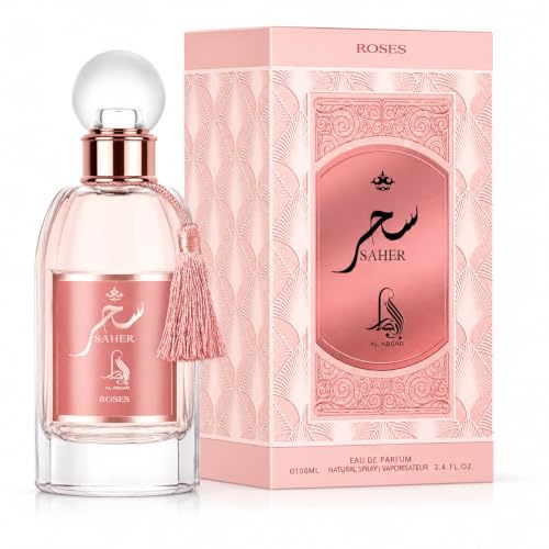 Saher Roses Eau de Parfum for Women 100ml - Long Lasting Rose Vanilla Perfume with Lemon, Bergamot, Grapefruit, Jasmine, Tonka Bean, Musk & Ambergris, Luxury EDP Gift for Her