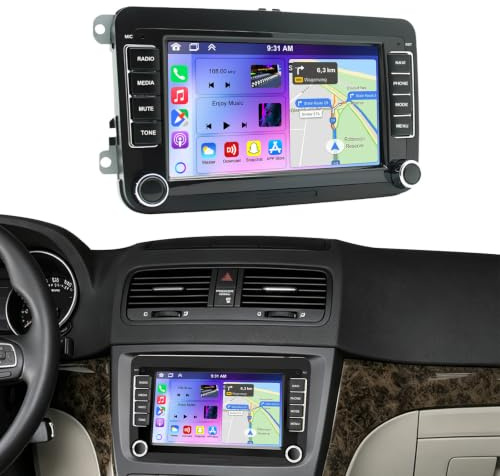 2G+64G 7 Zoll Touchscreen Android 15 Autoradio für Skoda Yeti 2009-2017 | 2 Din Autoradio für Yeti mit Wireless CarPlay Android Auto WiFi Bluetooth GPS Navigtion FM RDS Radio SWC Rückfahrkamera