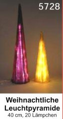Piramide luminosa natalizia, 20 lampadine