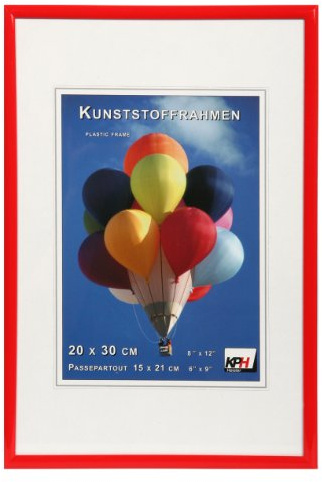 *** New Lifestyle Kunststoff Bilderrahmen ***: Farbe: Rot | Format: 15x20