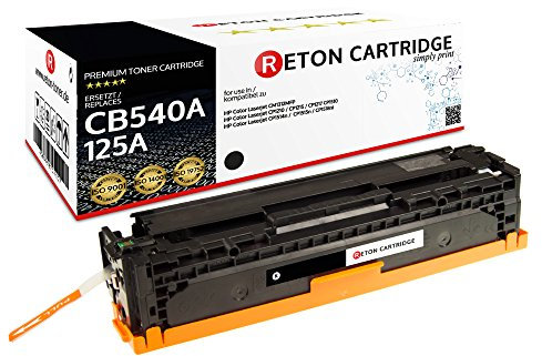 Reton Toner kompatibel mit CB540A 125A, für Color Laserjet, CM1312, CM1312 MFP, CM1312NFI, CM1300, CP1210, CP1215, CP1215N, CP1217, CP1510, Schwarz