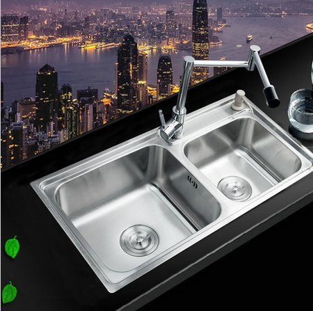 GOWE baño fregadero fregadero de acero inoxidable 304 + 360 Giratorio de cromo grifo de la cocina encimera de grifo mezclador monomando para lavabo