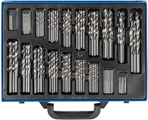 SW-Stahl 80200L Spiralbohrersatz HSS-R - 170-teilig Metallbohrer Set | DIN 338 rollgewalzt, Durchmesser 1 bis 10 mm in 0,5 mm Schritten, rechtsschneidend, in robuster Stahlblechkassette