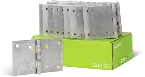 Alberts 852047 Scharnier | breit | Edelstahl | 81 x 128 mm | 20er Set