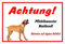Melis Folienwerkstatt Schild Warnschild Achtung Dogge – Pflichtbewusster Wachhund - Hund Hundeschild 30x20cm Hartschaum Aluverbund -S27C